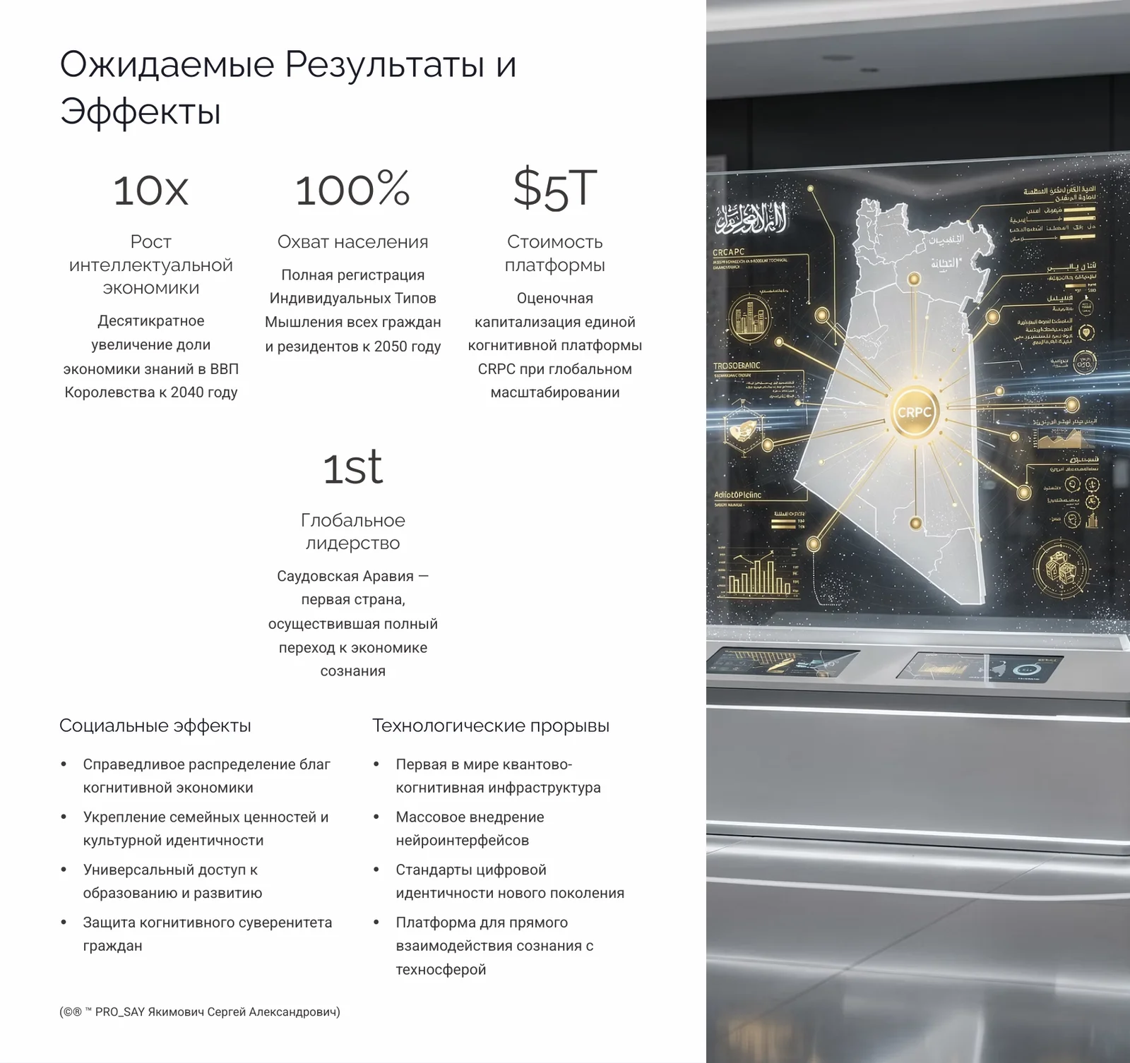 CRPC EVOLUTION 2050 AOE KSA Архитектура Эволюции Сознательного Естественного Интеллекта — слайд 18