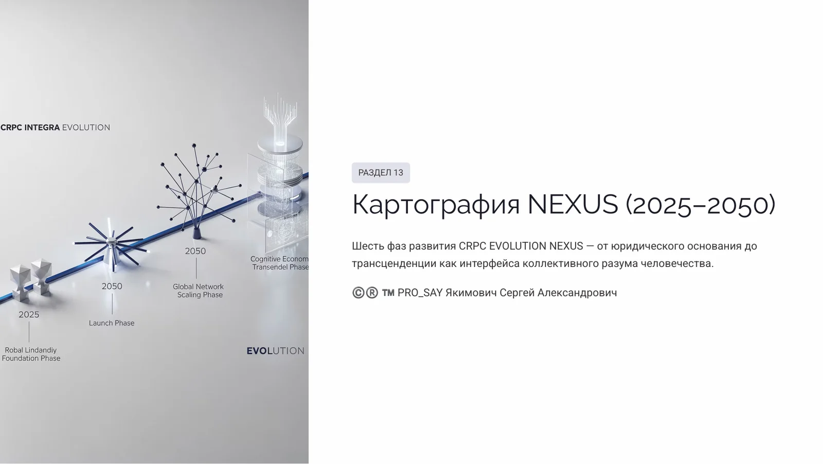 NEXUS - ЭКОСИСТЕМА ЕДИНОГО НАУЧНОГО ИННОВАЦИОННО-ЭКСПЕРЕМЕНТАЛЬНОГО ПРОСТРАНСТВА CRPC INTEGRA — слайд 50